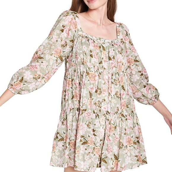 LIKE NEW En Saison Floral Tiered Mini Dress - Picture 1 of 9